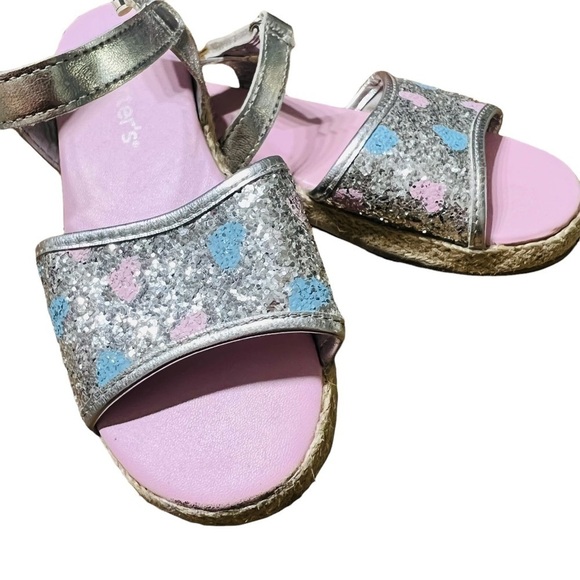 Carter’s sandals girl heart glitter size 11 - Picture 3 of 10
